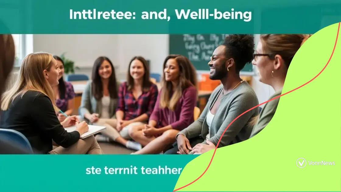 Effective strategies for supporting teacher well-being
