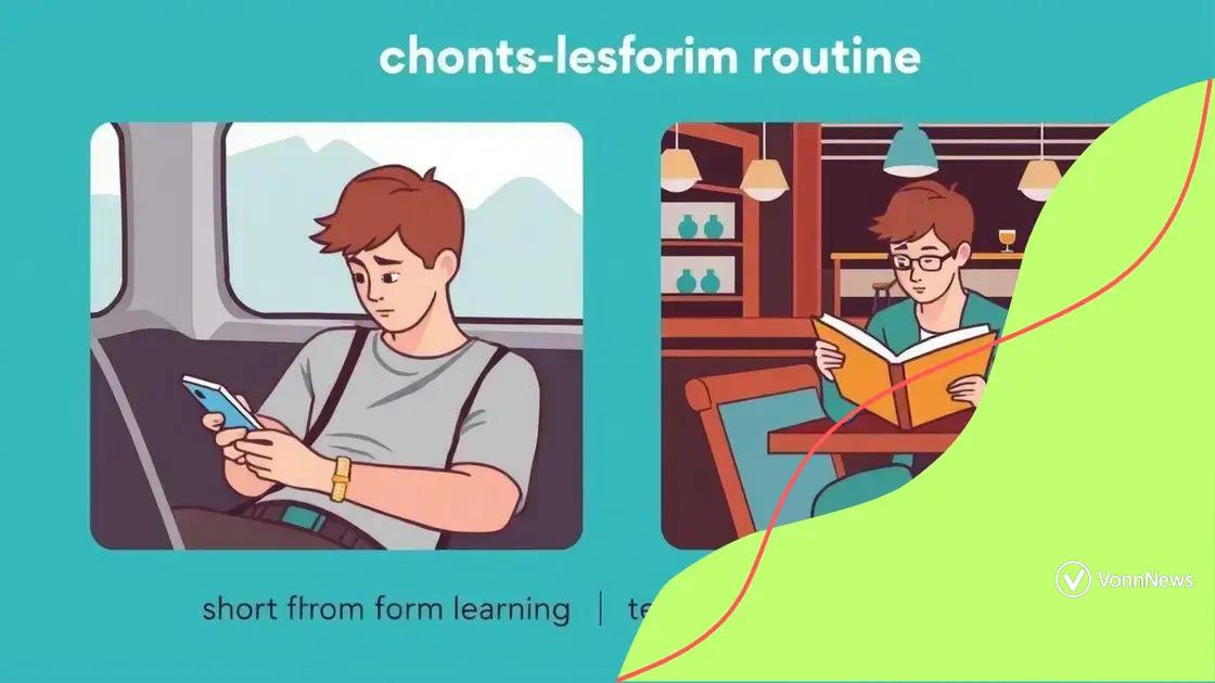 How to integrate short-form learning into your routine