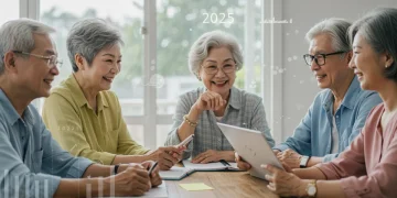 Seniors discussing 2025 federal retirement benefits planning